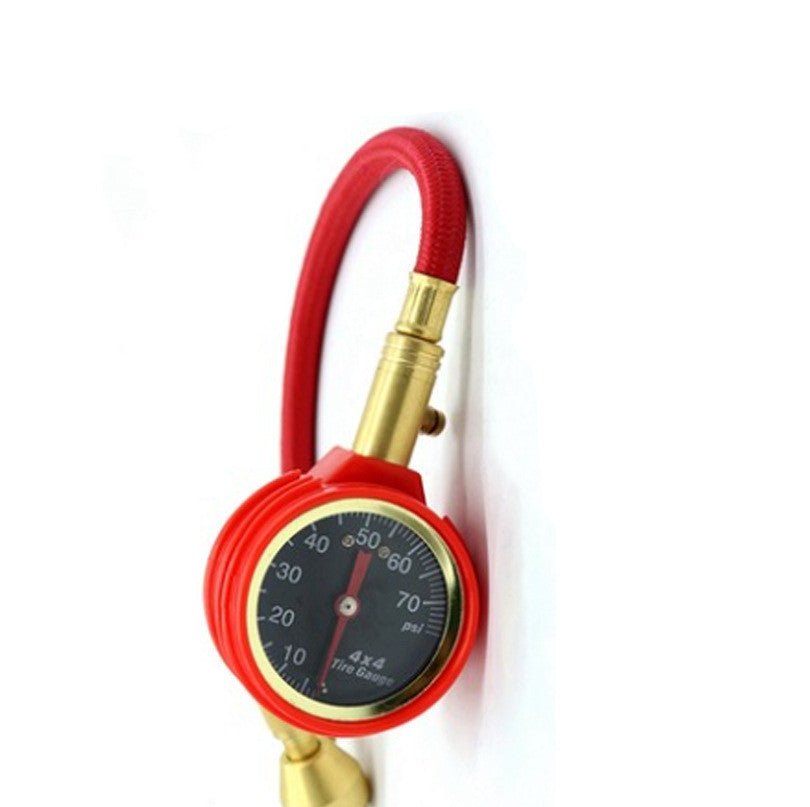 Off-Road Vehicle Tire Pressure Gauge Mechanical Car Tire Pressure Gauge All Copper Valve One Key Deflation