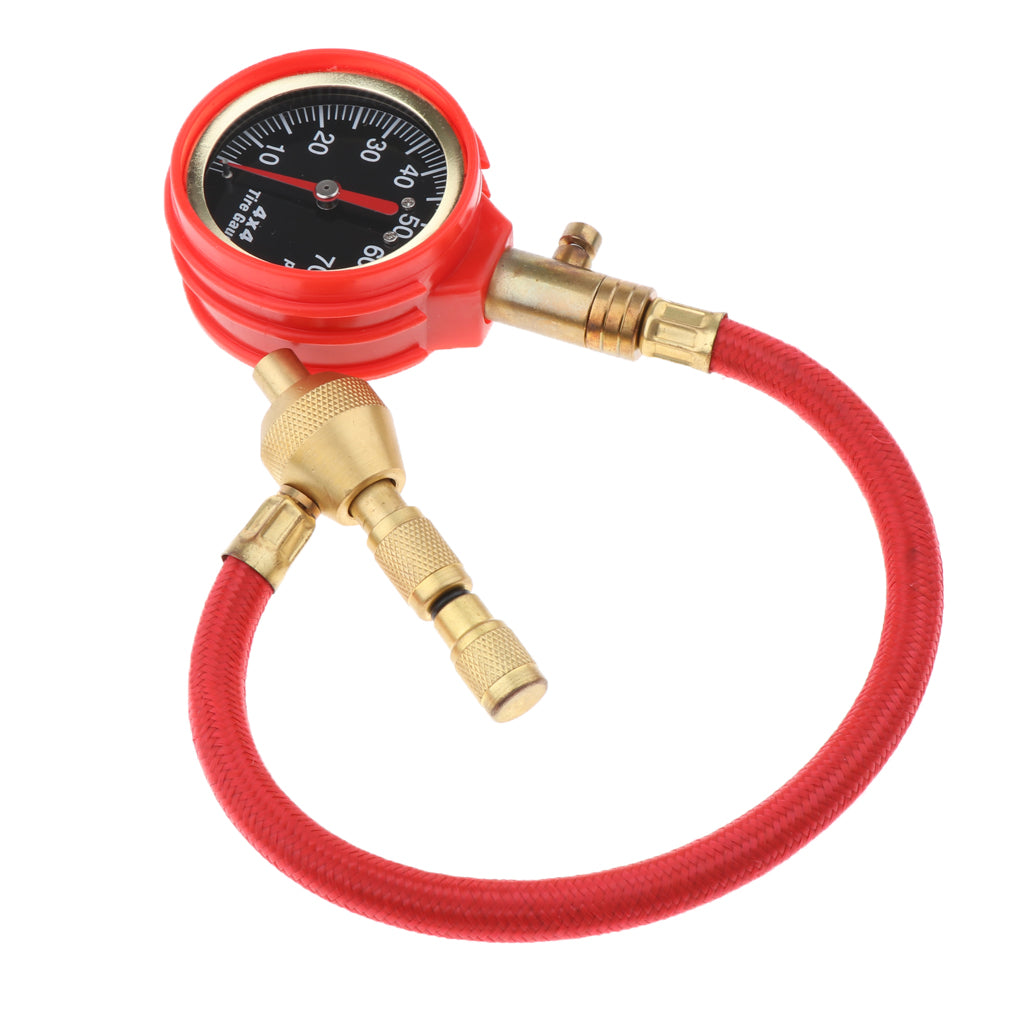 Off-Road Vehicle Tire Pressure Gauge Mechanical Car Tire Pressure Gauge All Copper Valve One Key Deflation